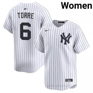 #6 Joe Torre White On-Field Style Basseball Jersey | Women Authentic NY Yankee MLB Apparel X84v8q54