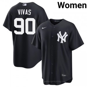 Women Jorbit Vivas #90 Navy Alternate Limited Basseball Jersey | NY Yankee Official MLB Design 0T8MH086