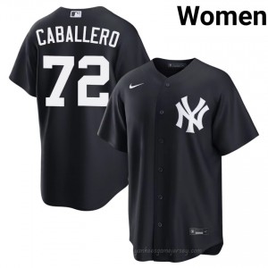 Women Jose Caballero #72 Navy Alternate Limited Basseball Jersey | New York Yankees Official MLB Design 8E3V2853