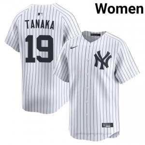 #19 Masahiro Tanaka White On-Field Style Basseball Jersey | Women Authentic NY Yankee MLB Apparel 4p6t3W95