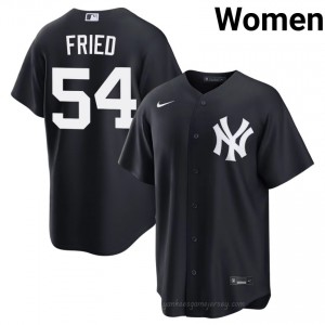 Navy Max Fried #54 Women Basseball Jersey | Yanks Limited Edition MLB Player Gear 0UIRw015