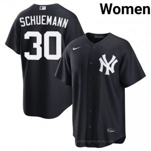 Women Max Schuemann #30 Navy Alternate Limited Basseball Jersey | NY Yankee Official MLB Design 81E2UJ46
