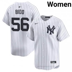 #56 Osvaldo Bido White On-Field Style Basseball Jersey | Women Authentic NY Yankee MLB Apparel 41DNPa97