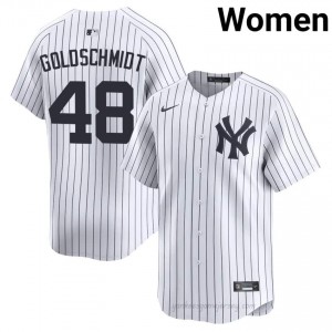 #48 Paul Goldschmidt White On-Field Style Basseball Jersey | Women Authentic Yankees MLB Apparel 350Hf136