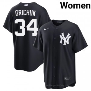 Navy Randal Grichuk #34 Women Basseball Jersey | Yanks Limited Edition MLB Player Gear 4LF8w793
