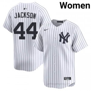 #44 Reggie Jackson White On-Field Style Basseball Jersey | Women Authentic New York Yankees MLB Apparel 0f70R042