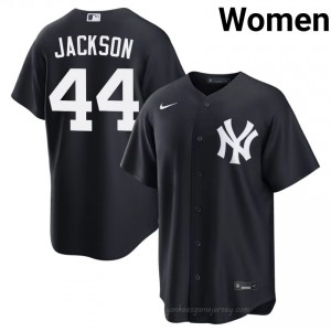 Women Reggie Jackson #44 Navy Alternate Limited Basseball Jersey | NY Yankee Official MLB Design Q6OROd43
