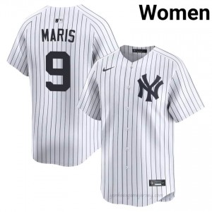 #9 Roger Maris White On-Field Style Basseball Jersey | Women Authentic Yanks MLB Apparel QH7QRM69