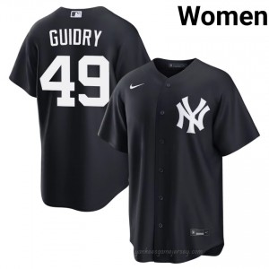 Navy Ron Guidry #49 Women Basseball Jersey | Yankees Limited Edition MLB Player Gear G1G55462