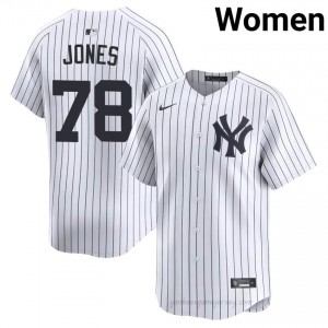 #78 Spencer Jones White On-Field Style Basseball Jersey | Women Authentic Yanks MLB Apparel RUcj8583
