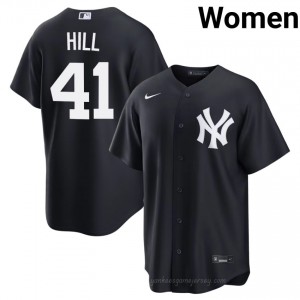 Navy Tim Hill #41 Women Basseball Jersey | Yanks Limited Edition MLB Player Gear 8aK10521