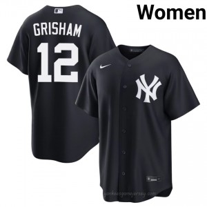 Women Trent Grisham #12 Navy Alternate Limited Basseball Jersey | NY Yankee Official MLB Design 57dR6b71
