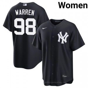 Women Will Warren #98 Navy Alternate Limited Basseball Jersey | Yanks Official MLB Design Qxhu2846