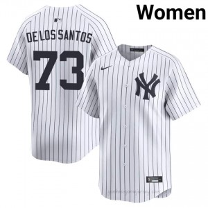 #73 Yerry De los Santos White On-Field Style Basseball Jersey | Women Authentic NYY MLB Apparel 4Rf06d55