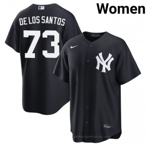 Women Yerry De los Santos #73 Navy Alternate Limited Basseball Jersey | Yanks Official MLB Design 356dk052