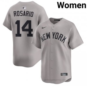 Amed Rosario #14 Gray Basseball Jersey | Women Yanks Premium MLB Uniform L5701J87