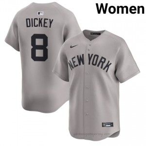 Bill Dickey #8 Gray Basseball Jersey | Women New York Yankees Premium MLB Uniform 81116573
