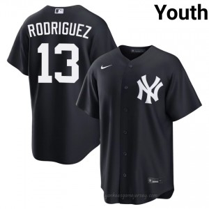 Youth Alex Rodriguez #13 Navy Alternate Limited Basseball Jersey | NYY Official MLB Design 73W5f282