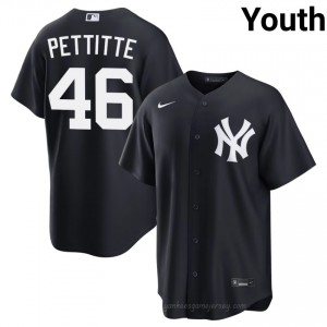 Youth Andy Pettitte #46 Navy Alternate Limited Basseball Jersey | Yankees Official MLB Design r51UaC80