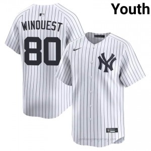 NYY Cade Winquest #80 White Youth Premium Jersey | MLB Collectible Basseball Uniform 1f4Qs570
