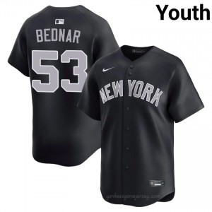 #53 David Bednar Navy On-Field Style Basseball Jersey | Youth Authentic Yanks MLB Apparel 322yG894