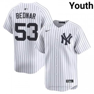 New York Yankees David Bednar #53 White Youth Premium Jersey | MLB Collectible Basseball Uniform 83733413