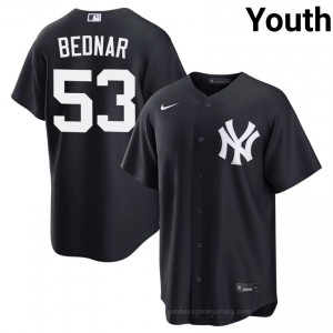 Navy David Bednar #53 Youth Basseball Jersey | Yanks Limited Edition MLB Player Gear 8C235016