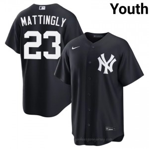 Navy Don Mattingly #23 Youth Basseball Jersey | NYY Limited Edition MLB Player Gear Rr0aC165