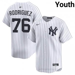 NY Yankee Elmer Rodriguez #76 White Youth Premium Jersey | MLB Collectible Basseball Uniform 4Hd07u26