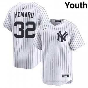 NYY Elston Howard #32 White Youth Premium Jersey | MLB Collectible Basseball Uniform 0eS35H68