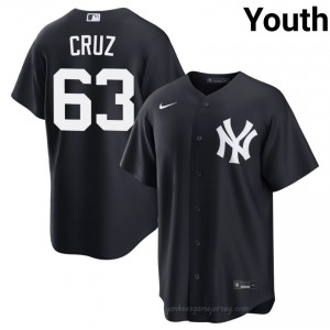 Youth Fernando Cruz #63 Navy Alternate Limited Basseball Jersey | Yanks Official MLB Design 1i8fXe59