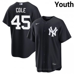 Navy Gerrit Cole #45 Youth Basseball Jersey | NY Yankee Limited Edition MLB Player Gear 82434510