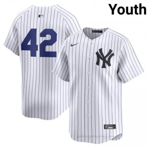 Youth Jackie Robinson Day #42 Yankees White Elite Basseball Jersey| Stitched Authentic 20Jh2760