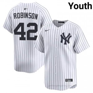 NYY Jackie Robinson #42 White Youth Premium Jersey | MLB Collectible Basseball Uniform jk42j269