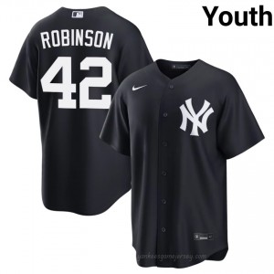 Youth Jackie Robinson #42 Navy Alternate Limited Basseball Jersey | Yankees Official MLB Design HhES6295