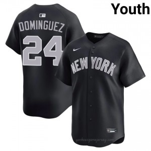Youth Jasson Dominguez #24 Yankees Navy Elite Basseball Jersey| Embroidery Authentic 0Uc8cS71
