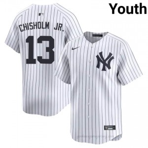 Jazz Chisholm Jr. #13 White Basseball Jersey | Youth New York Yankees Premium MLB Uniform 2B252688