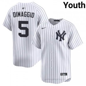 Joe DiMaggio #5 White Basseball Jersey | Youth Yankees Premium MLB Uniform 7lA71694