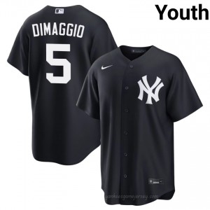Youth Joe DiMaggio #5 Navy Alternate Limited Basseball Jersey | NY Yankee Official MLB Design j18sr668