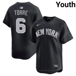 Youth Joe Torre #6 NYY Navy Elite Basseball Jersey| Embroidery Authentic r0osU575