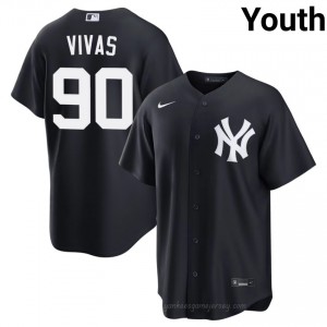 Navy Jorbit Vivas #90 Youth Basseball Jersey | Yankees Limited Edition MLB Player Gear 661O2t50