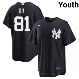 Youth Luis Gil #81 Navy Alternate Limited Basseball Jersey | Yankees Official MLB Design 46C5xE96