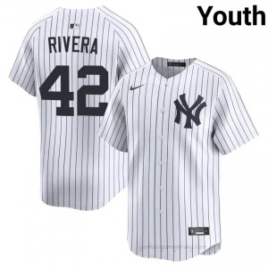 Mariano Rivera #42 White Basseball Jersey | Youth New York Yankees Premium MLB Uniform T6112083