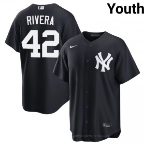 Navy Mariano Rivera #42 Youth Basseball Jersey | Yanks Limited Edition MLB Player Gear Db608M62