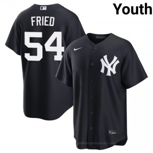 Youth Max Fried #54 Navy Alternate Limited Basseball Jersey | New York Yankees Official MLB Design gnr2s074