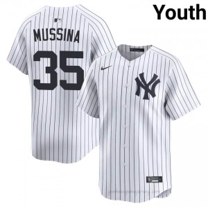 Mike Mussina #35 White Basseball Jersey | Youth Yankees Premium MLB Uniform 6Eu8A468