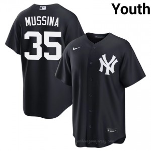 Navy Mike Mussina #35 Youth Basseball Jersey | NY Yankee Limited Edition MLB Player Gear 13504794