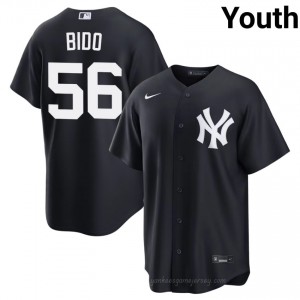 Youth Osvaldo Bido #56 Navy Alternate Limited Basseball Jersey | NYY Official MLB Design 08Oh8162