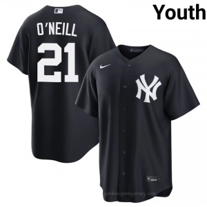 Youth Paul O'Neill #21 Navy Alternate Limited Basseball Jersey | NY Yankee Official MLB Design DL024537