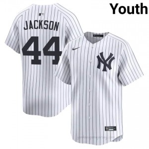 Reggie Jackson #44 White Basseball Jersey | Youth NYY Premium MLB Uniform 81851720